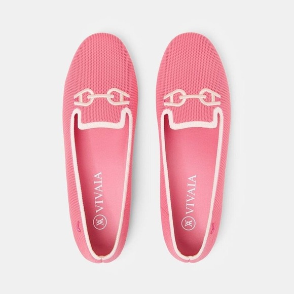 VIVAIA Round-Toe Patterned Loafers. Size EU/41 US/9.5 color RED NEW - Picture 3 of 15